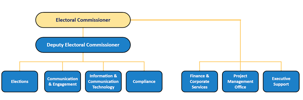  The Electoral Commission of South Australia's organisation chart.