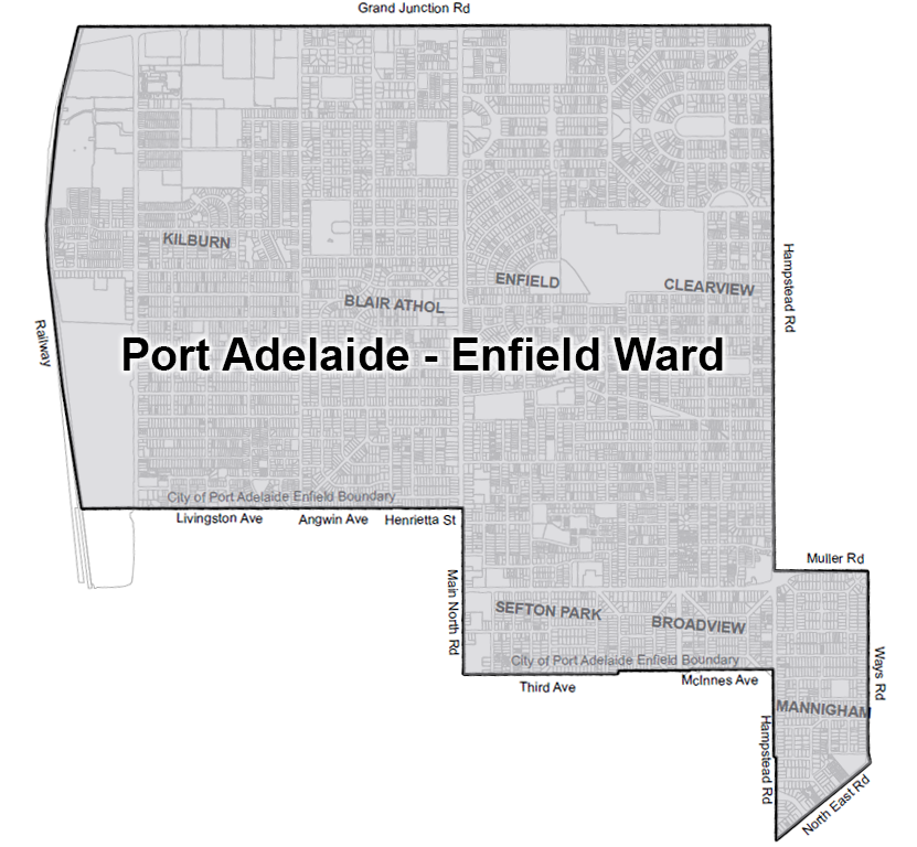 Port Adelaide Enfield Council Map City Of Port Adelaide Enfield - Enfield Ward - 24 February 2020 - Electoral  Commission Sa